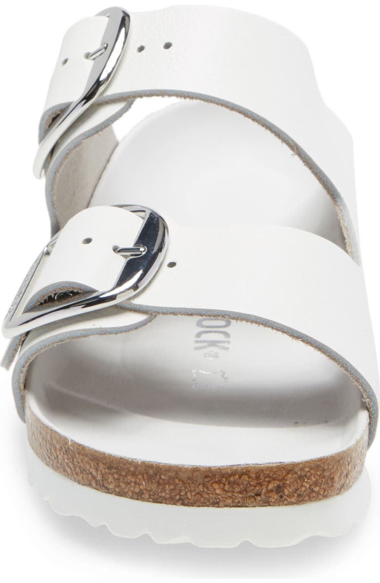 Birkenstock Arizona Big Buckle Slide Sandal, Alternate, color, White Leather