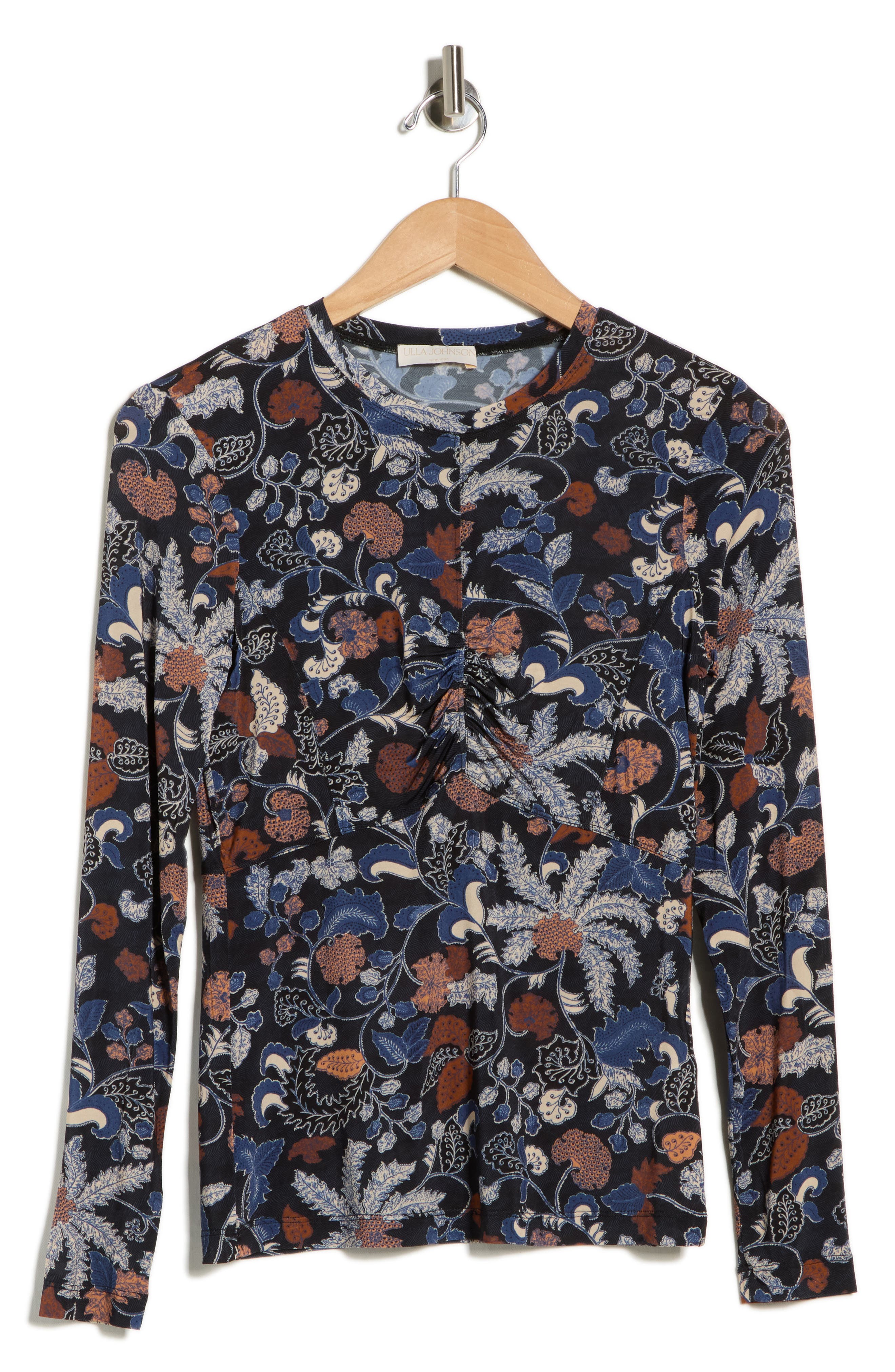 Ulla Johnson Neri Ruched Long Sleeve Top