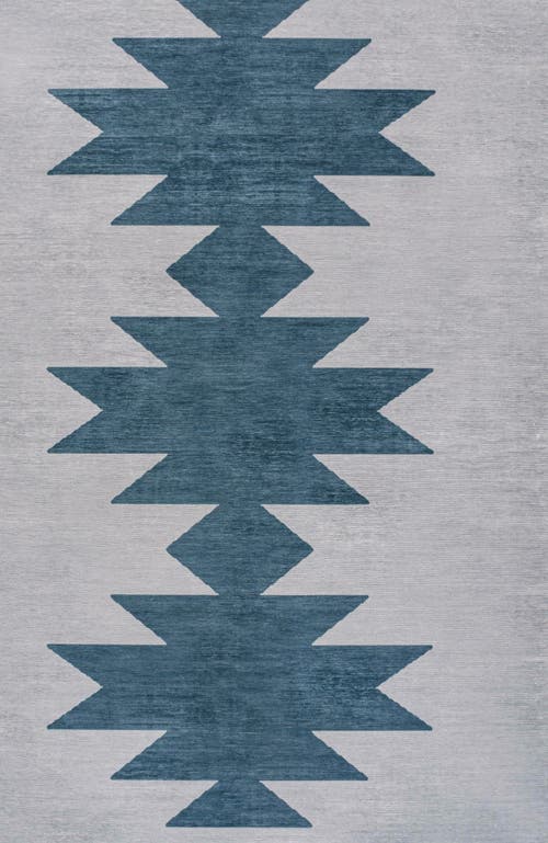 Jonathan Y Chayton Minimalist Geometric Machine-washable Area Rug In Blue