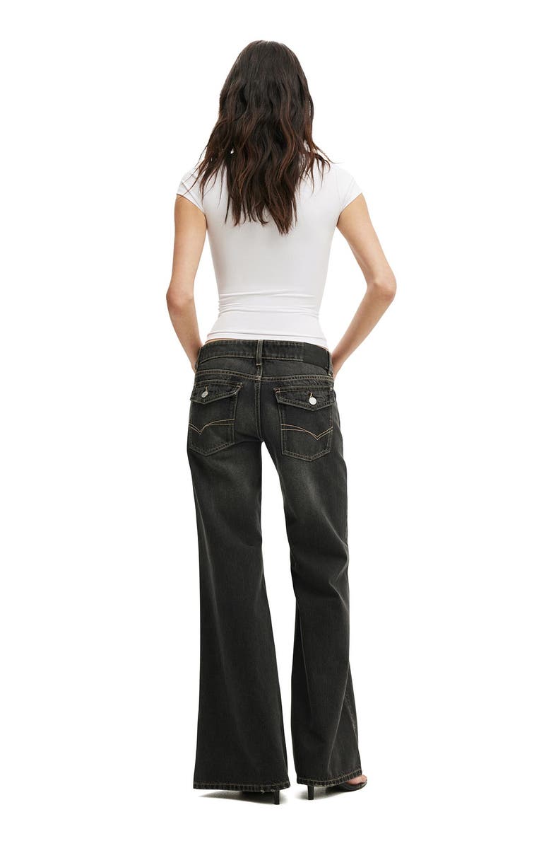 Cotton On Women's Low Relaxed Flare Jean, Alternate, color, Illusion Black