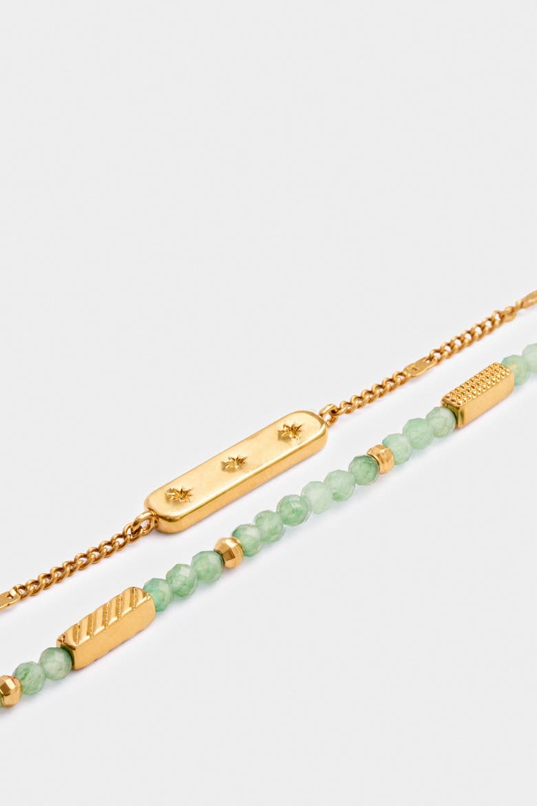 Birthstone Bracelet 'August' in Aventurine, Alternate, color, August