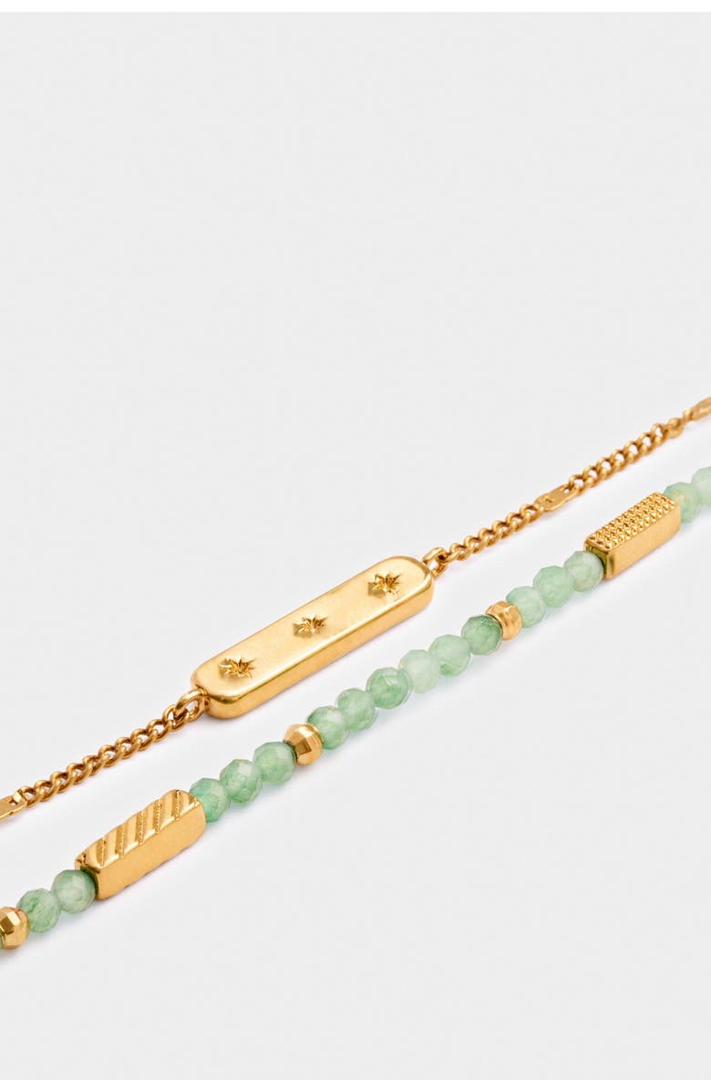 Katie Loxton Birthstone Bracelet 'August' in Aventurine, Alternate, color, August