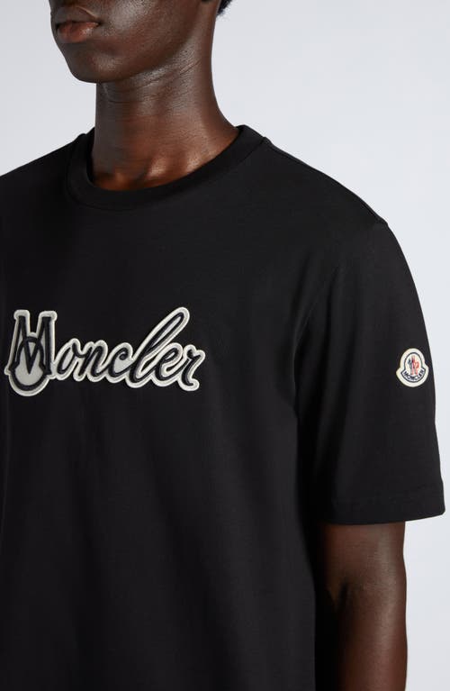 Moncler Small Logo T-shirt In Black