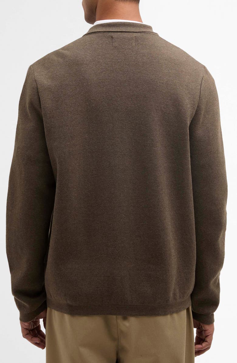 Barbour Crowcombe Cotton Zip Cardigan, Alternate, color, Olive