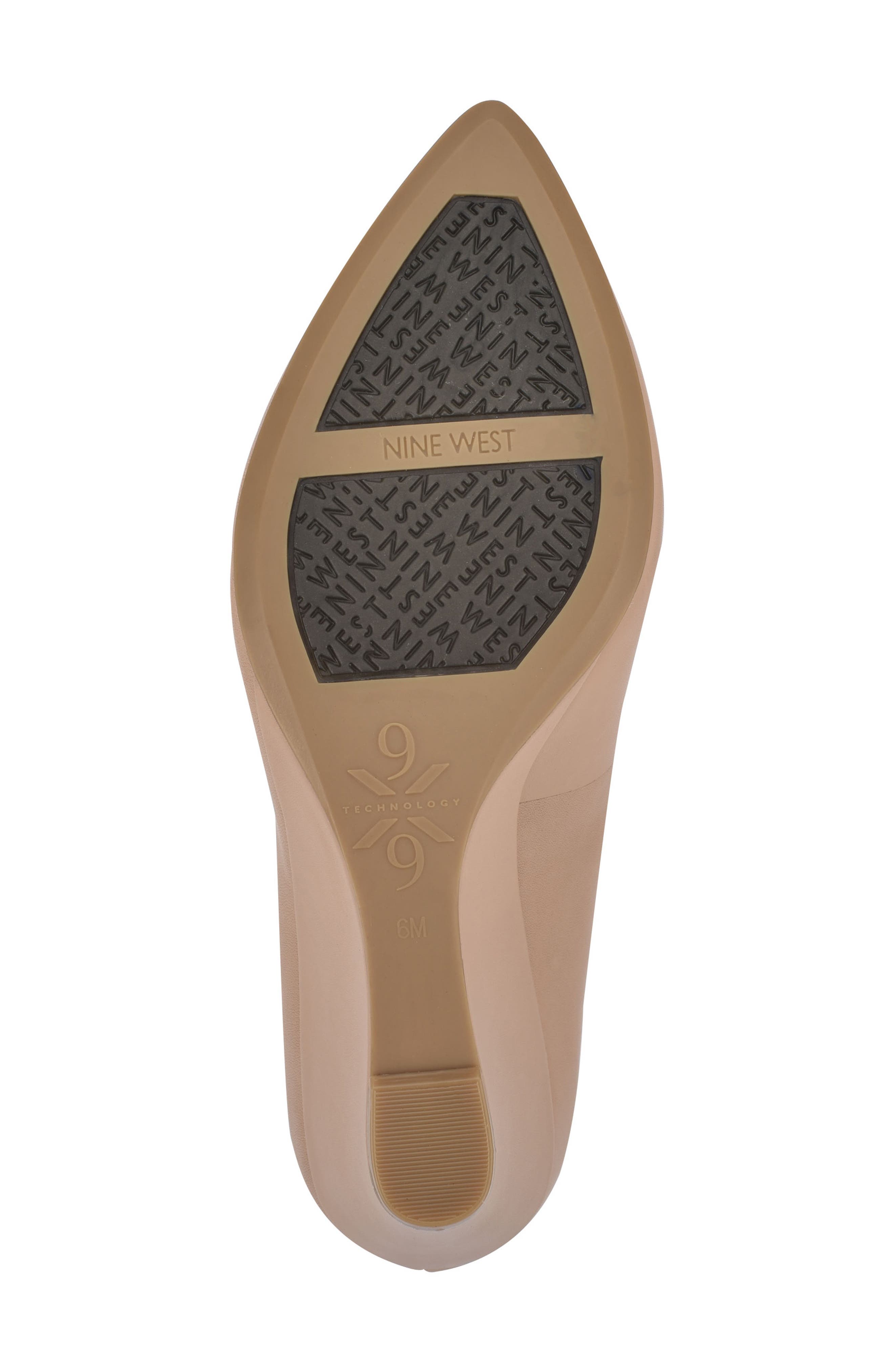 Nine West Cal 9x9 Wedge Pump, Alternate, color, Nude Leather