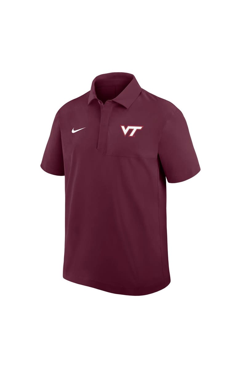 Nike Men's Nike Maroon Virginia Tech Hokies Woven Polo, Alternate, color, Maroon