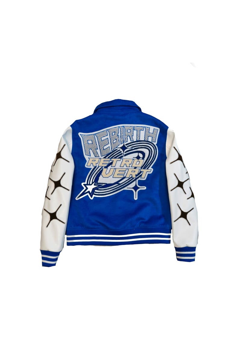 RETROVERT Rebirth Varsity Jacket, Alternate, color, Blue