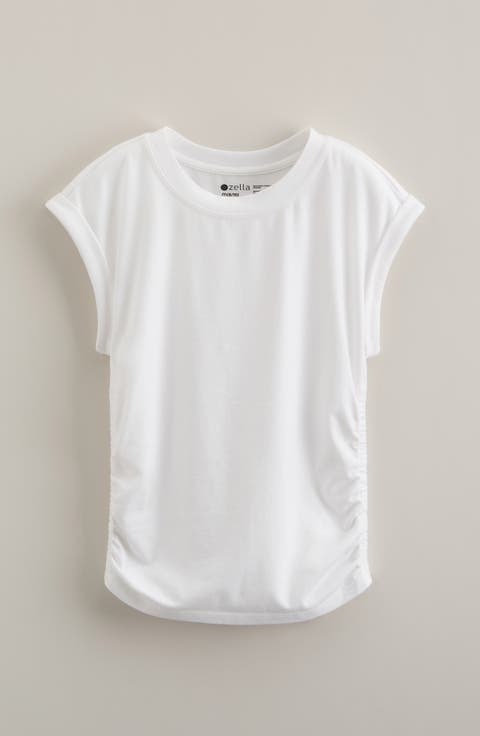 Kids' Sunny Side Ruched T-Shirt (Big Kid)