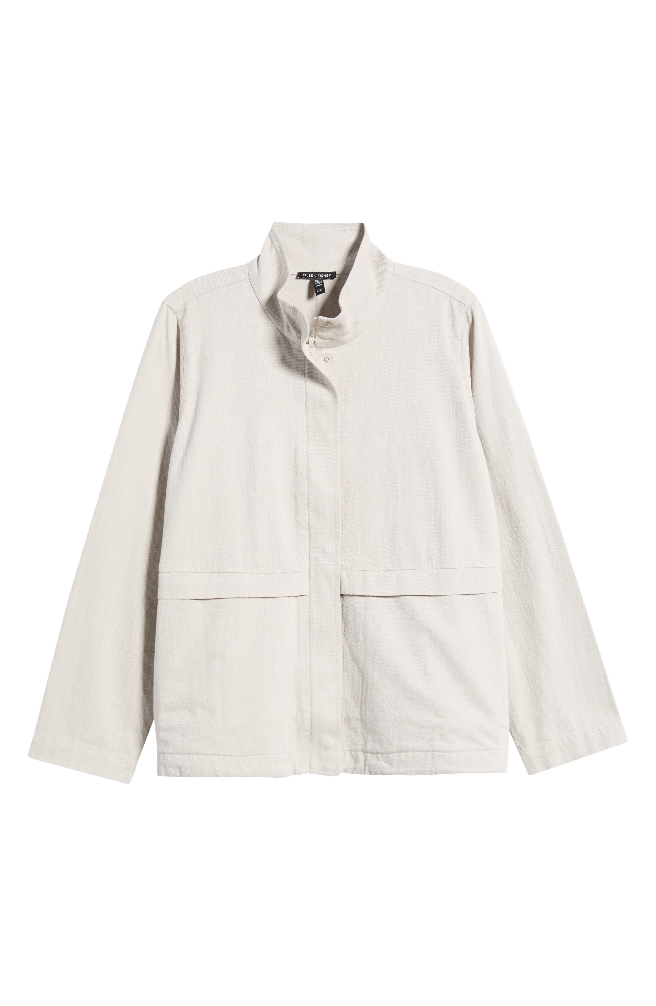 Женские Eileen Fisher Zip-Up Organic Cotton & Organic Linen Jacket — фото 6