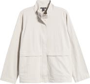 Eileen Fisher Zip-Up Organic Cotton & Organic Linen Jacket