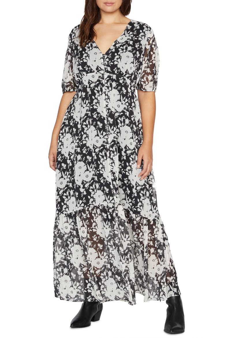 Florence Floral Maxi Dress, Main, color, SHADOW BLOOM