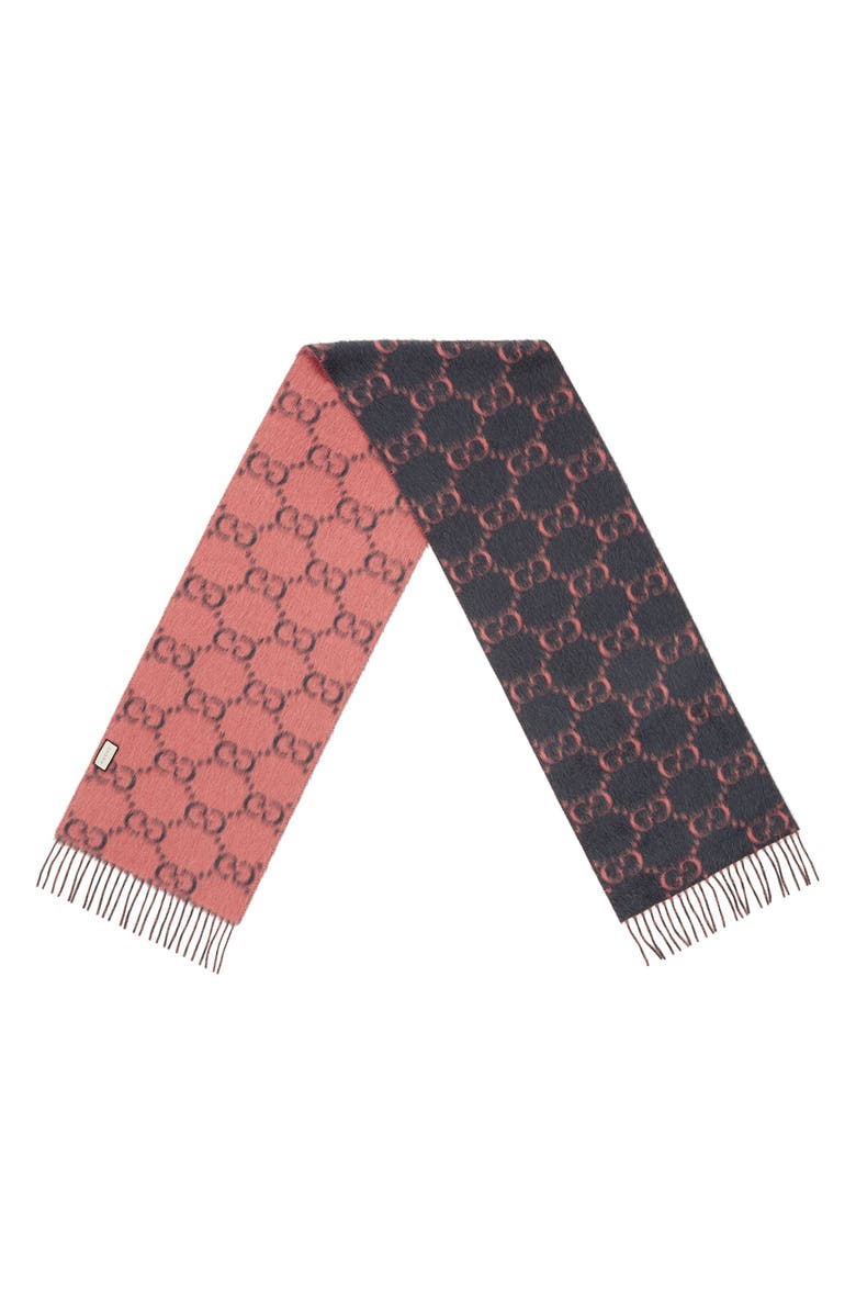 Gucci Double G Logo Wool Scarf, Main, color,