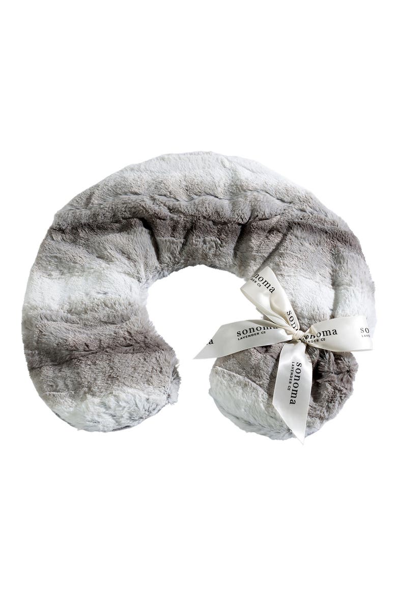 Lavender Neck Pillow, Main, color, PLATINUM/WHITE