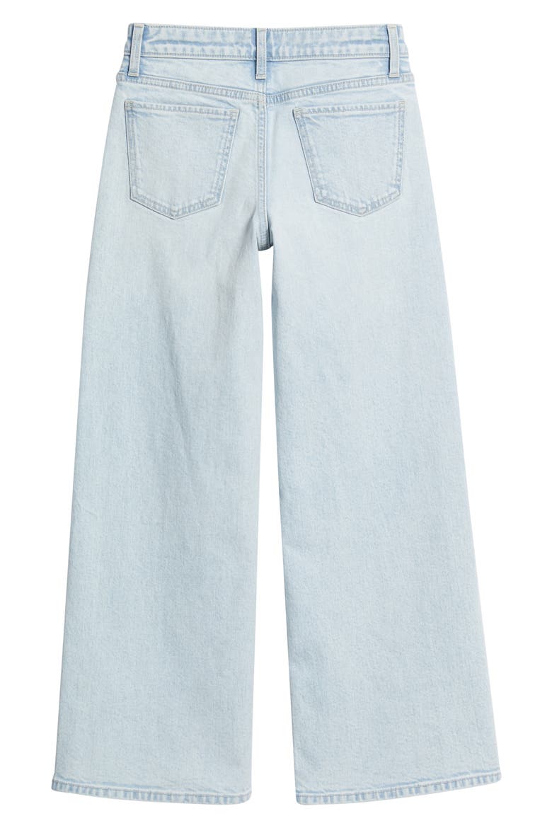 Kids' Stretch Denim Wide Leg Jeans, Alternate, color, ULTRA LIGHT WASH