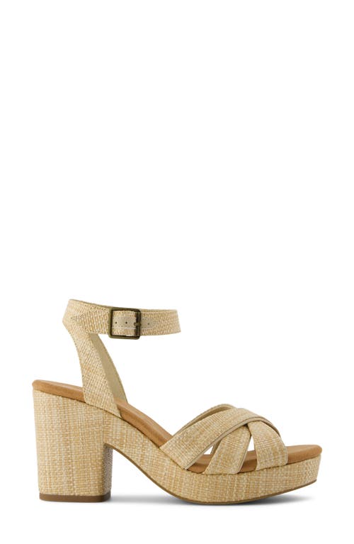 Toms Majorca Ankle Strap Platform Sandal In Natural