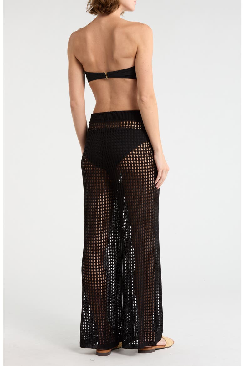 Crochet Cover-Up Pants, Alternate, color, BLACK