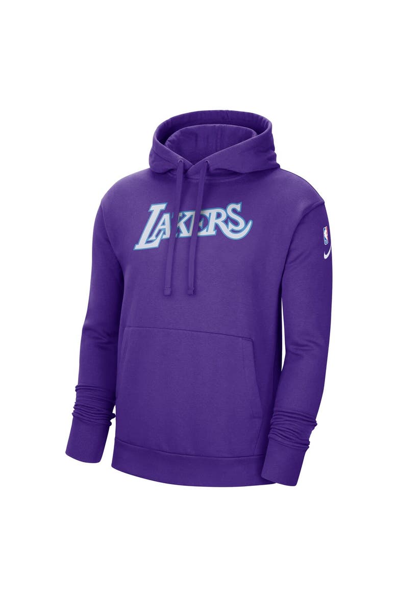 Men's Nike Purple Los Angeles Lakers 2021/22 City Edition Essential Logo Pullover Hoodie, Alternate, color, Purple