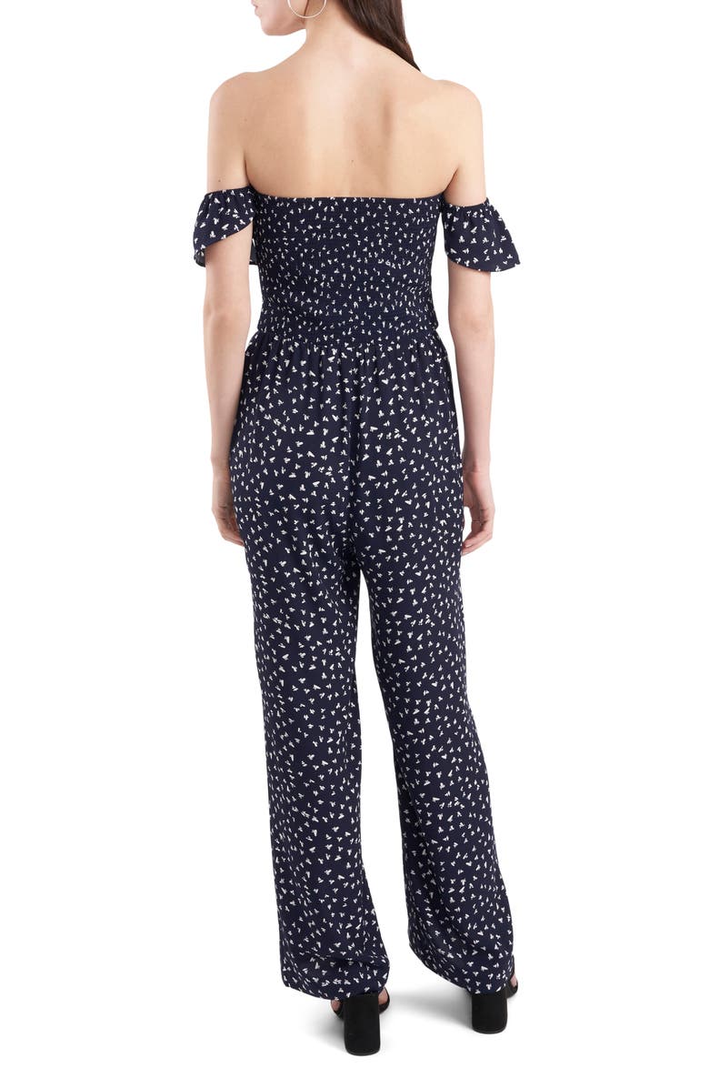 1.STATE Smocked Off the Shoulder Jumpsuit, Alternate, color,