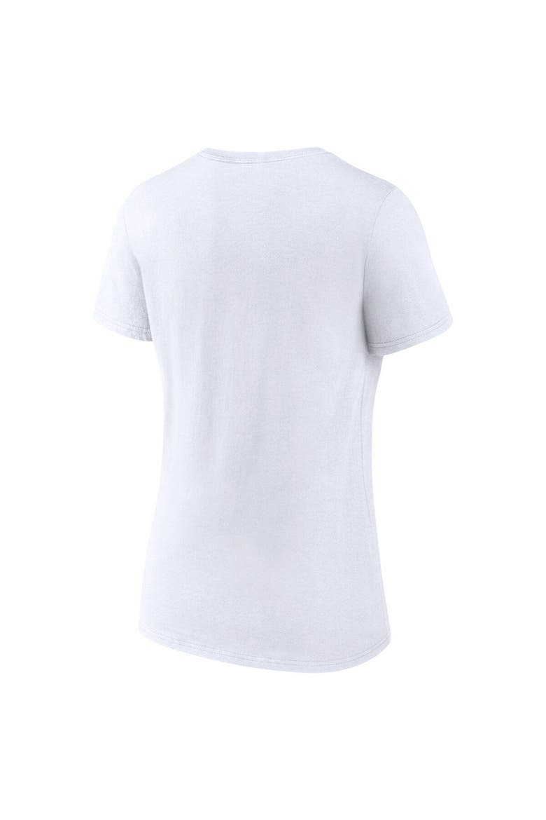 Women's Fanatics Branded White Colorado Avalanche 3-Time Stanley Cup Champions V-Neck T-Shirt, Alternate, color, White