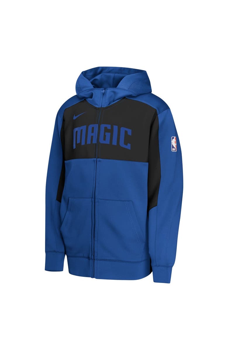 Nike Youth Nike Blue/Black Orlando Magic Authentic On-Court Showtime Performance Full-Zip Hoodie, Alternate, color, Blue