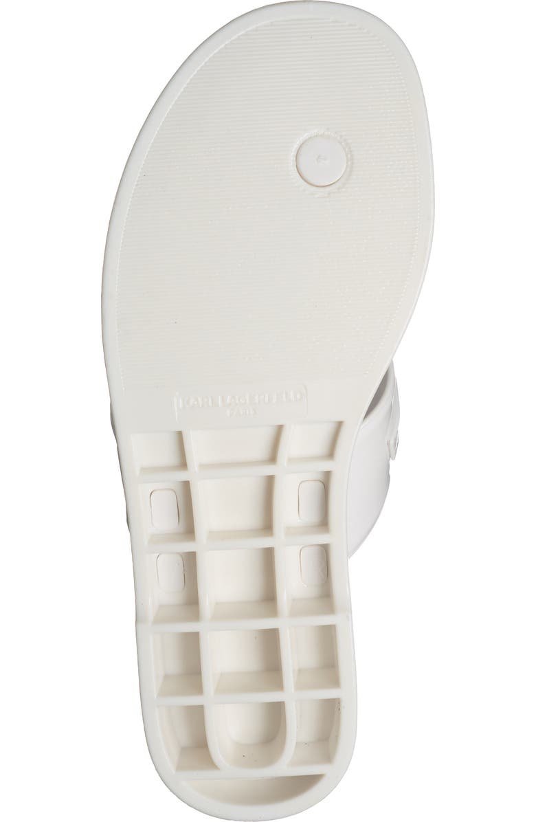 KARL LAGERFELD PARIS Vayla Wedge Flip Flop, Alternate, color, Bright White