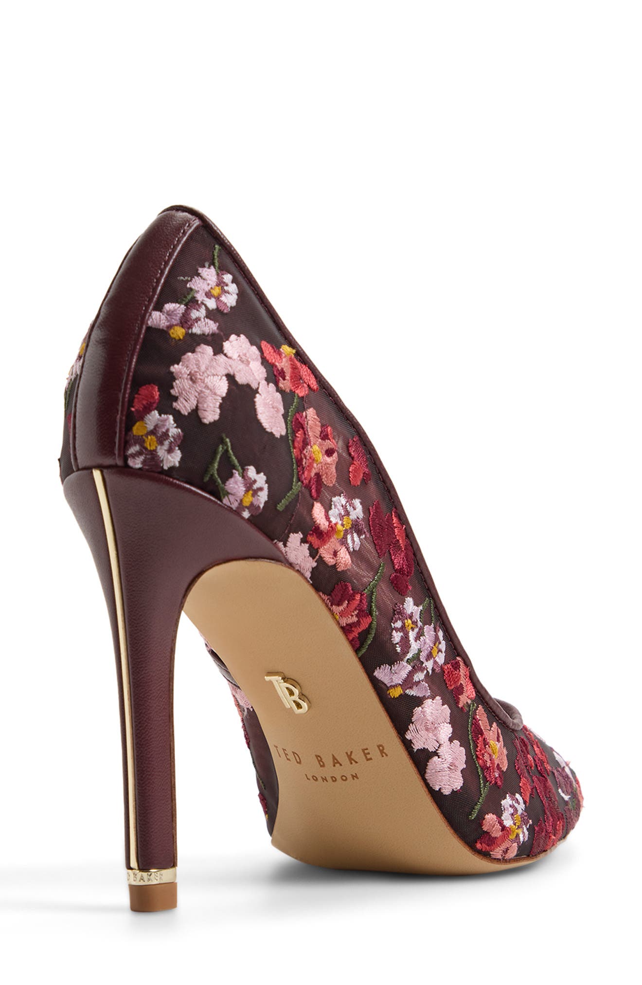 Cara Icon Pointed Toe Pump, Alternate, color, BORDO