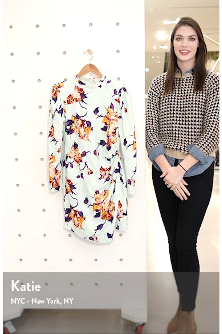 Jane Floral Leg of Mutton Long Sleeve Minidress video