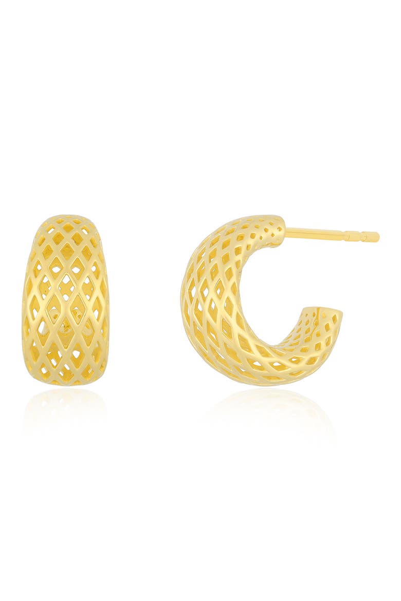 Jumbo Dome Hoop Earrings, Main, color, YELLOW GOLD
