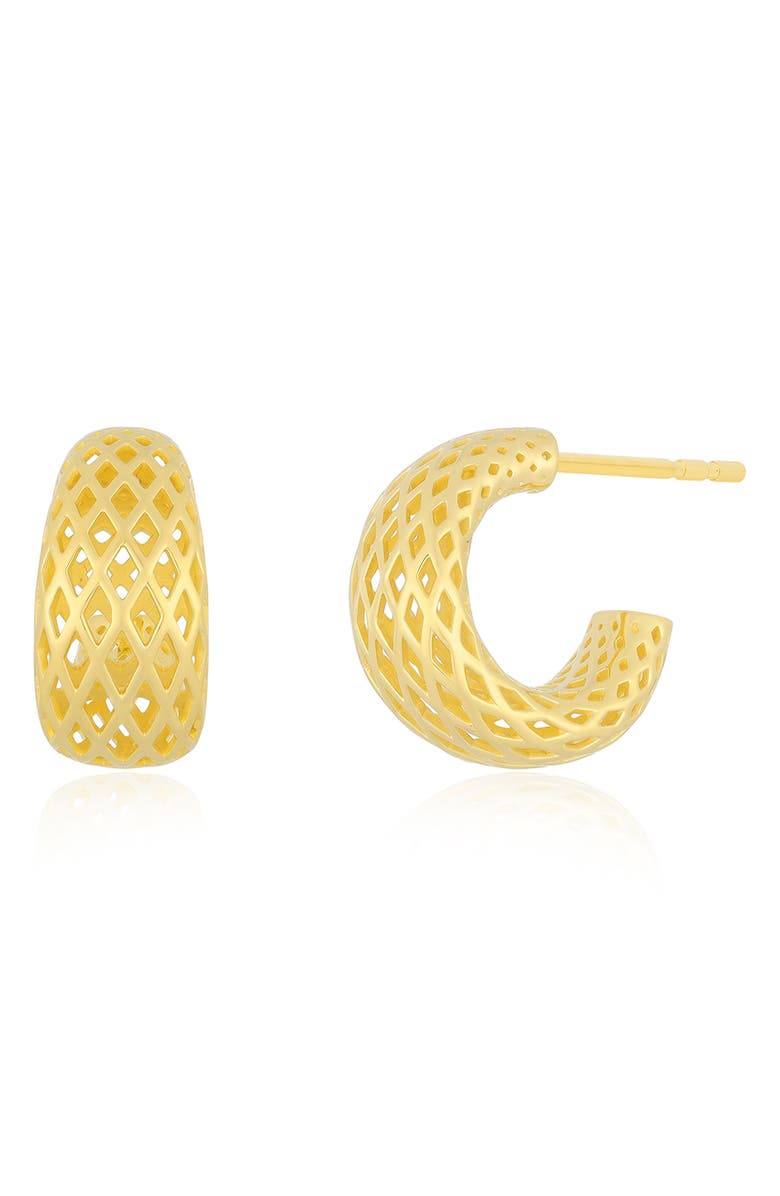 EF Collection Jumbo Dome Hoop Earrings, Main, color, Yellow Gold