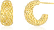 EF Collection Jumbo Dome Hoop Earrings
