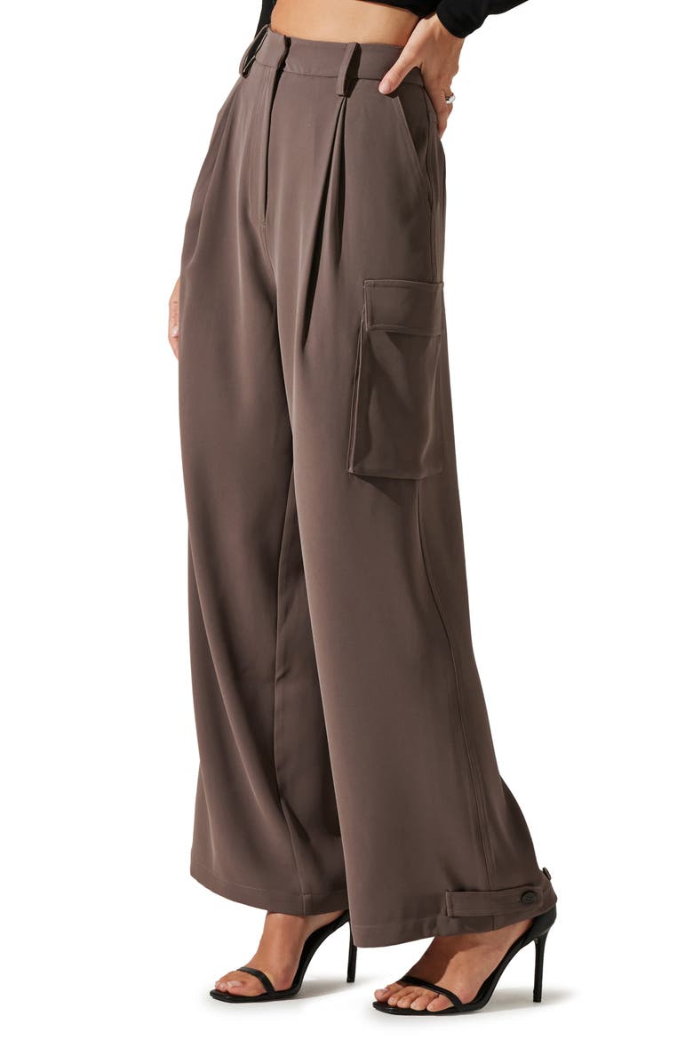 Wide Leg Cargo Pants, Alternate, color, WARM GREY