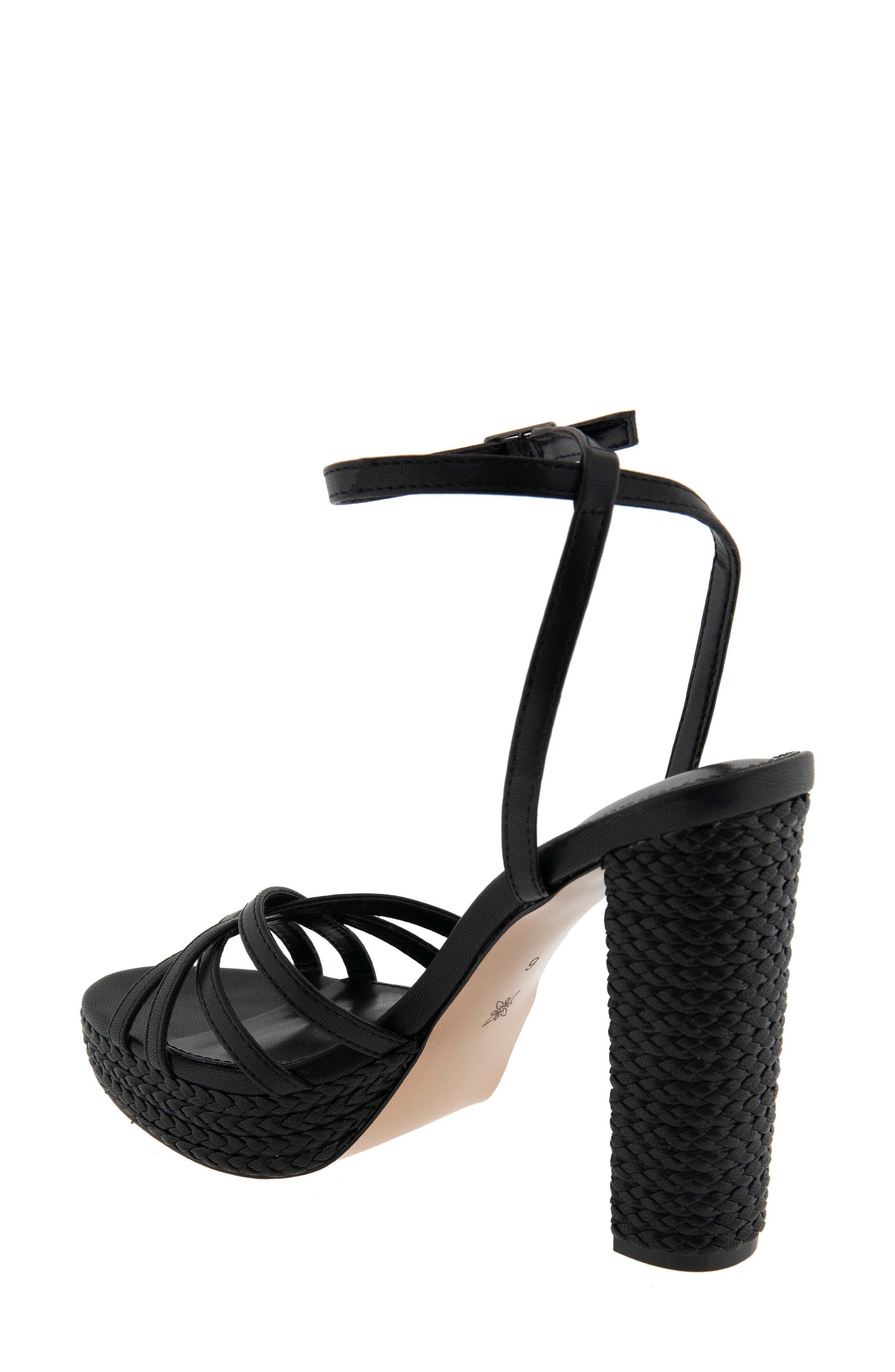 BCBGeneration Orisa Ankle Strap Platform Sandal, Alternate, color, Black