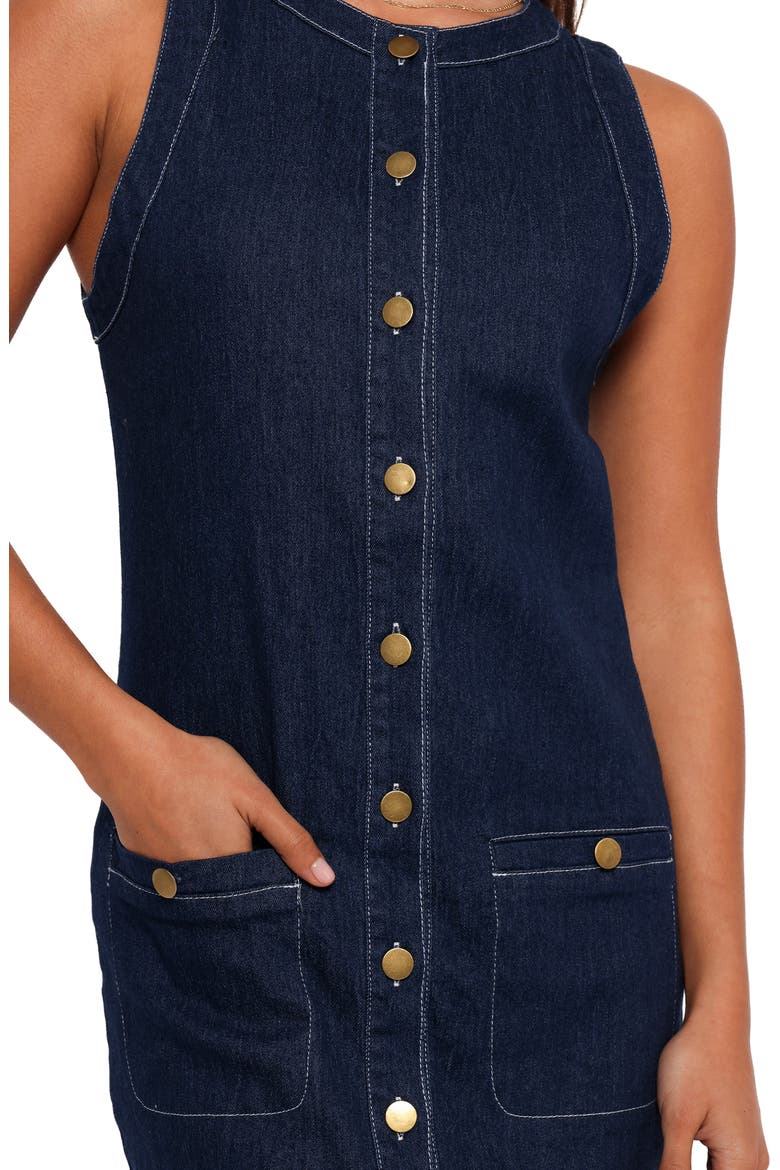 Lisa Denim Minidress, Alternate, color, MEDIUM DENIM