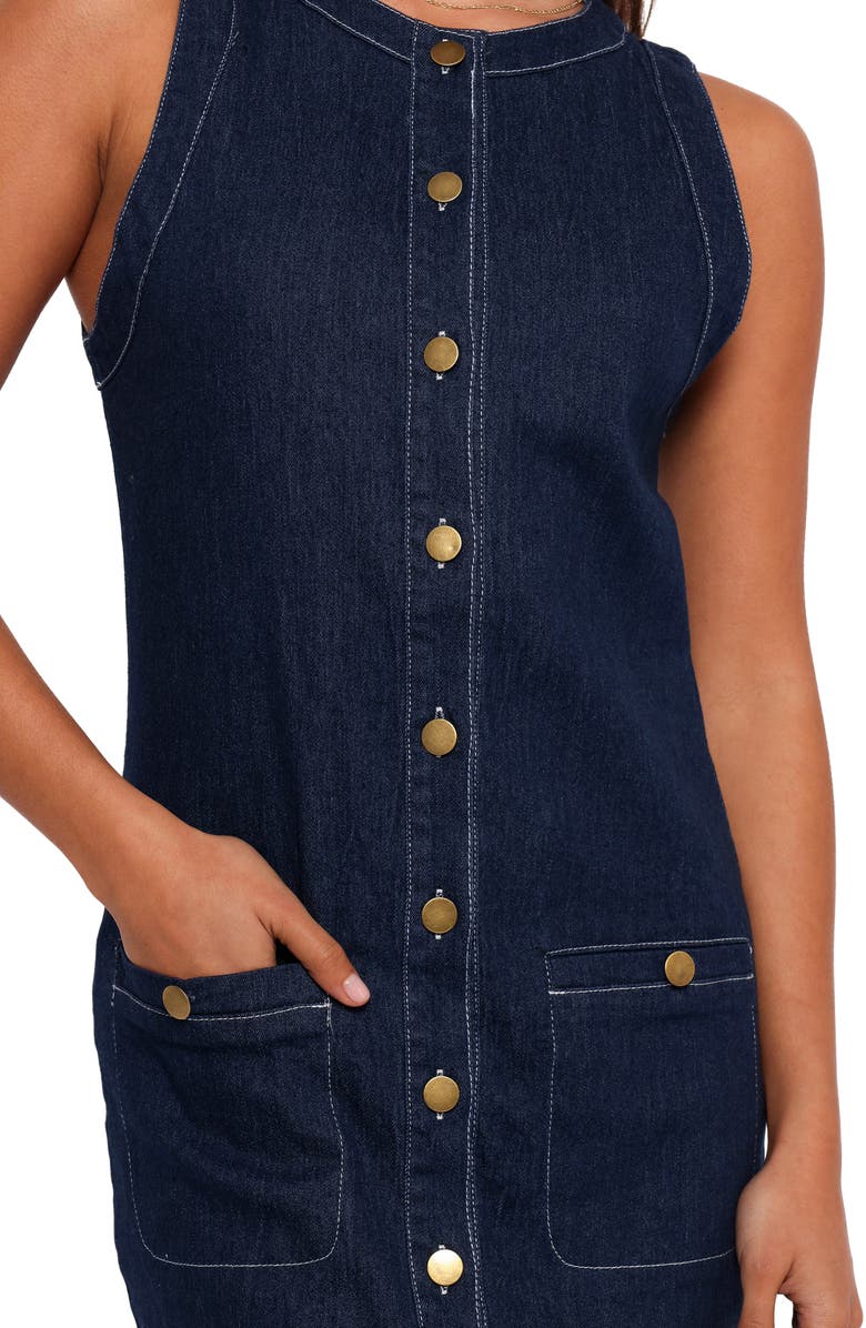Petal & Pup Lisa Denim Minidress, Alternate, color, Medium Denim