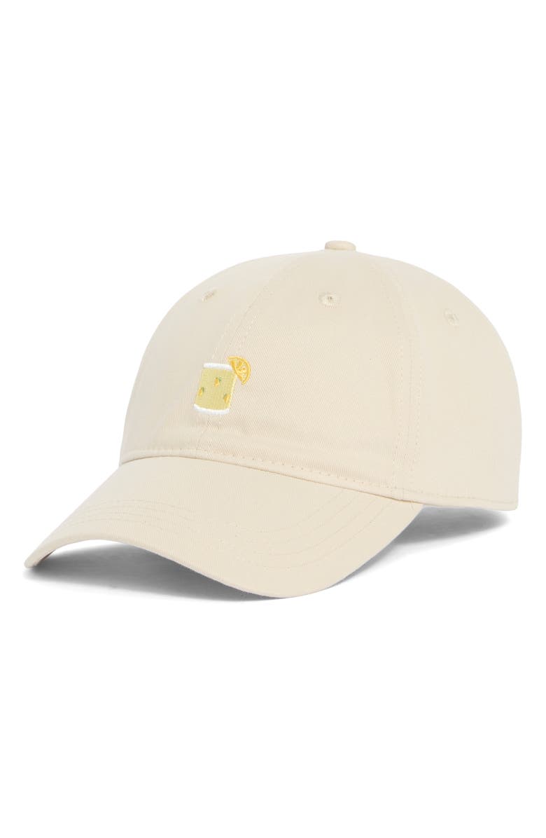 FRASIER STERLING Lemon Twist Cotton Canvas Baseball Cap, Main, color, Khaki
