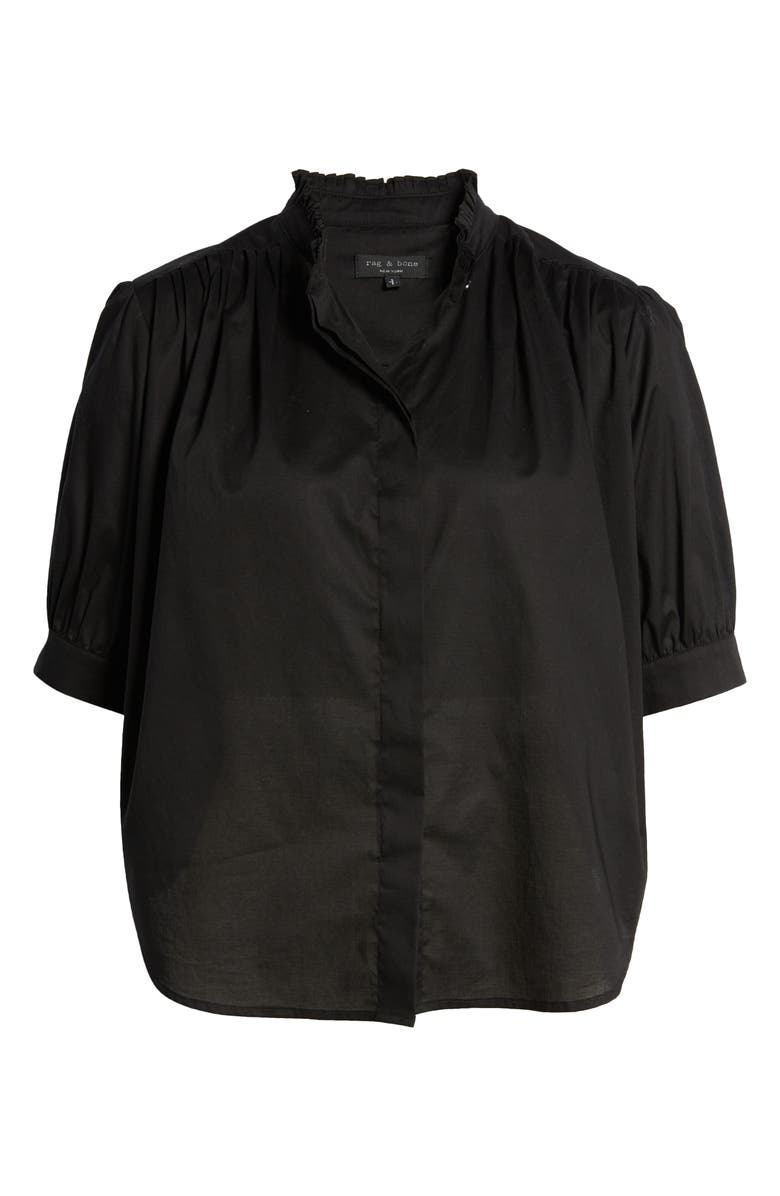 rag & bone Jordan Ruffle Collar Top, Alternate, color, 