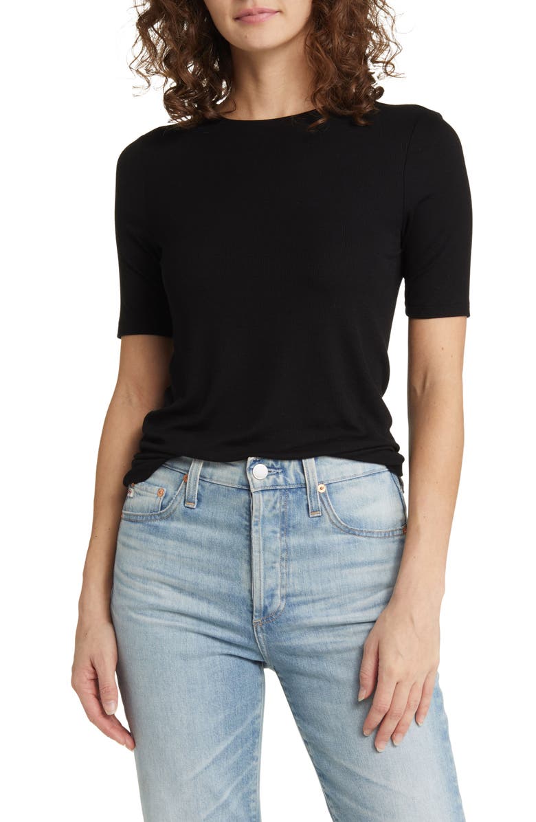 AG Jane Fitted Crewneck T-Shirt, Main, color,