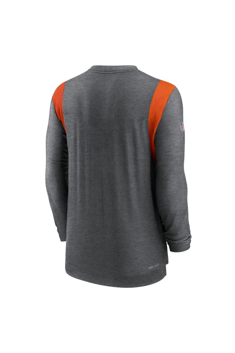 Men's Nike Charcoal Cleveland Browns Sideline Tonal Logo Performance Player Long Sleeve T-Shirt, Alternate, color, Charcoal