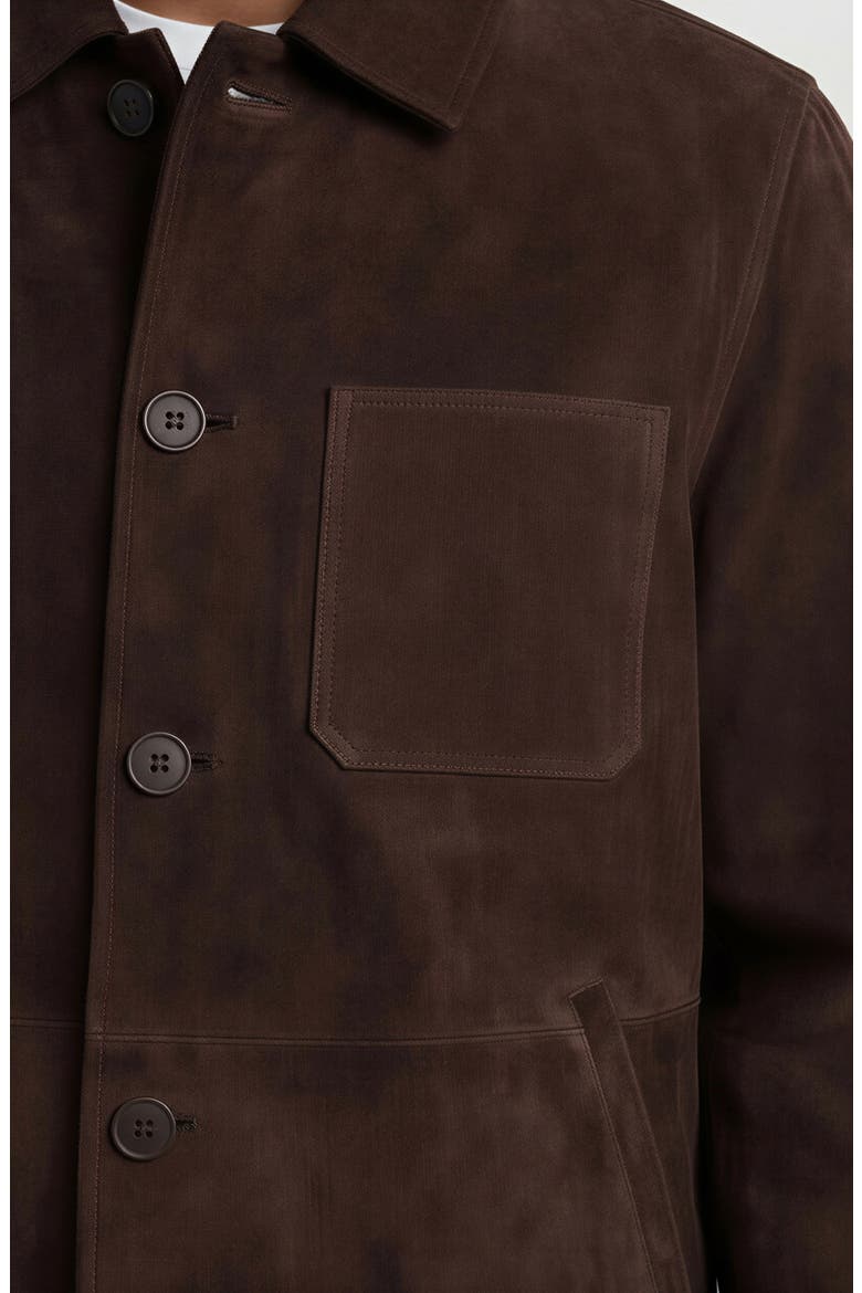 Genuine Suede Barn Jacket, Alternate, color, CHOCOLATE