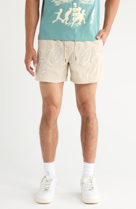 Logo Embroidered Swim Trunks