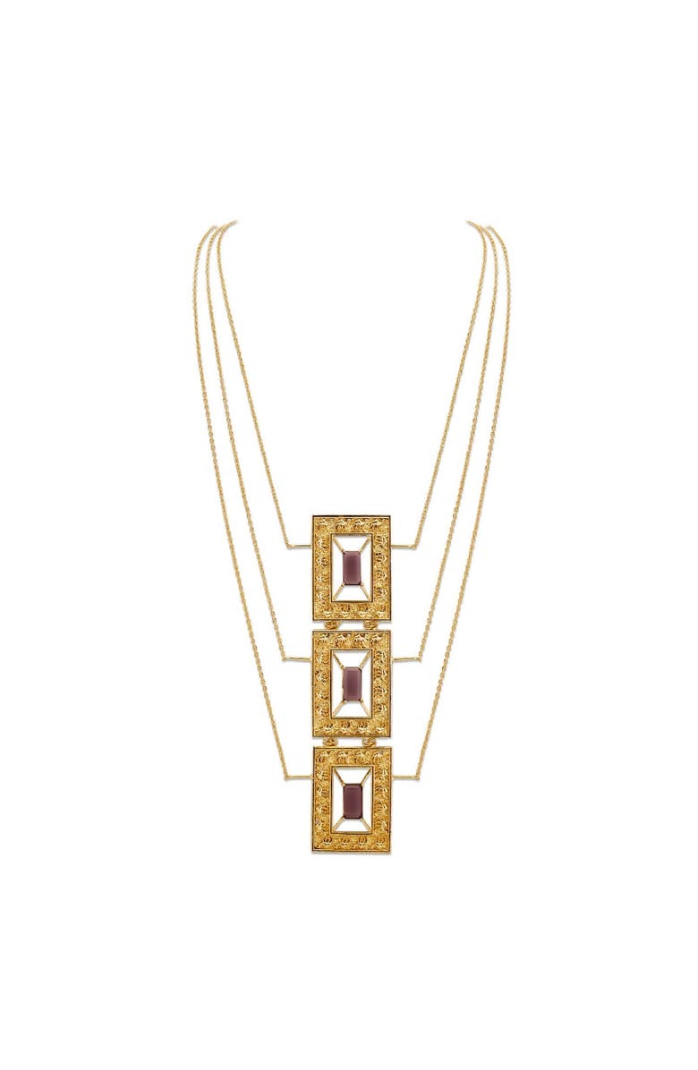 Dhwani Bhansal KAMEL NECKLACE, Main, color, Gold Plated