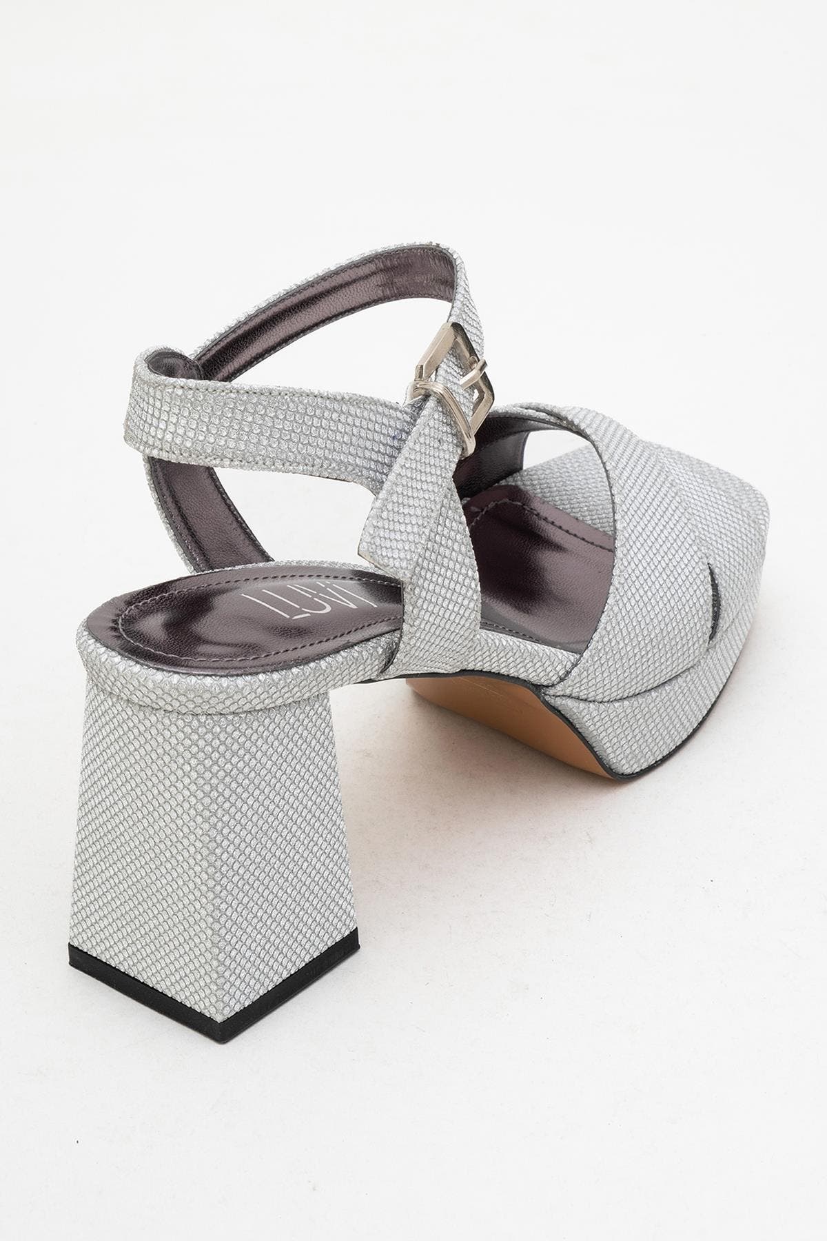 Prologue Shoes Lisbon Platform Block Heel Sandal, Alternate, color, Silver