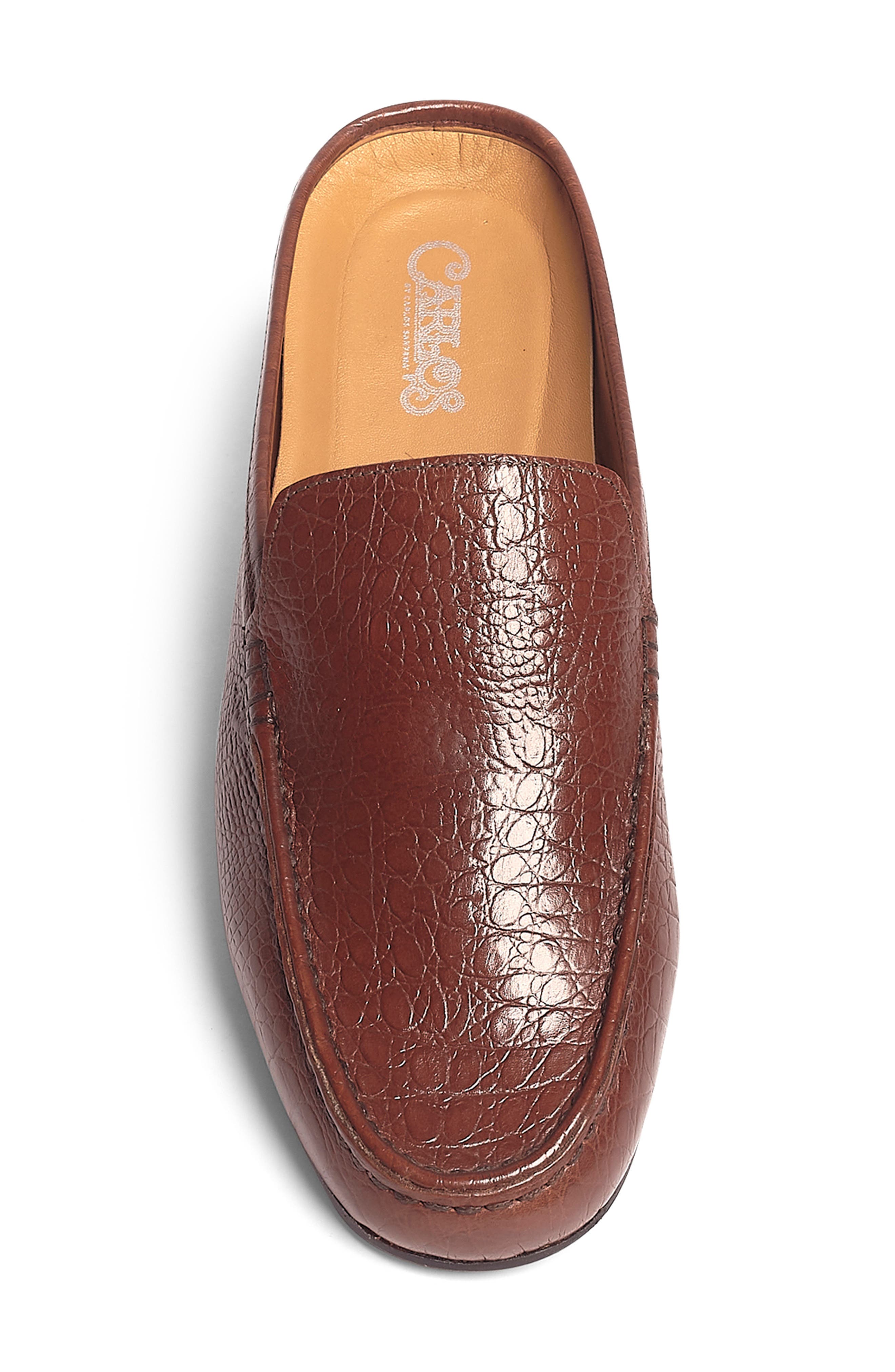 CARLOS SANTANA Cronos Alli Croc Embossed Mule, Alternate, color, Brown