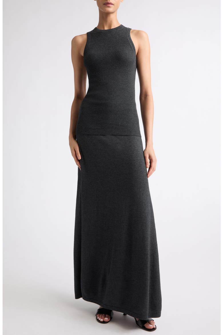 Adrienne Cotton & Cashmere Sweater Skirt, Alternate, color, ECLIPSE