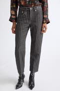 R13 Pinstripe Linen, Wool & Cotton Boyfriend Jeans