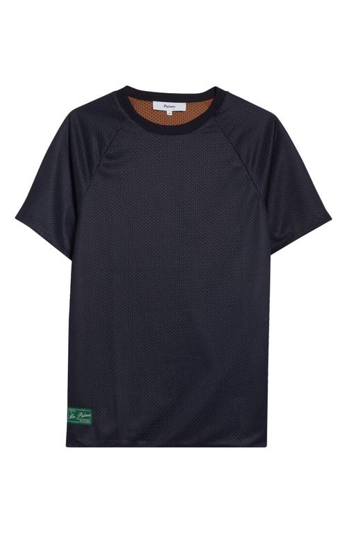 Palmes Reversible Double Mesh T-shirt In Navy