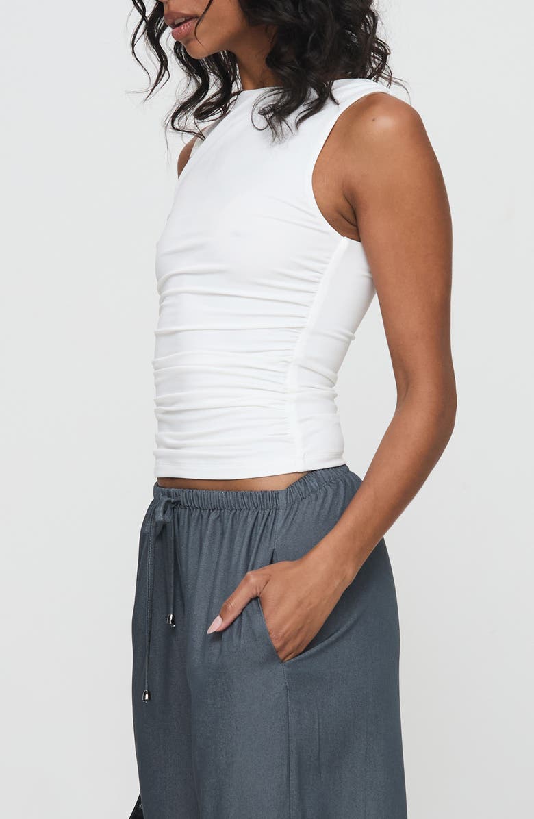 Princess Polly Solani Ruched Knit Top, Alternate, color, White