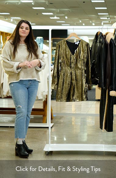 Lost + Wander Heart of Gold Long Sleeve Minidress (Women) | Nordstromrack