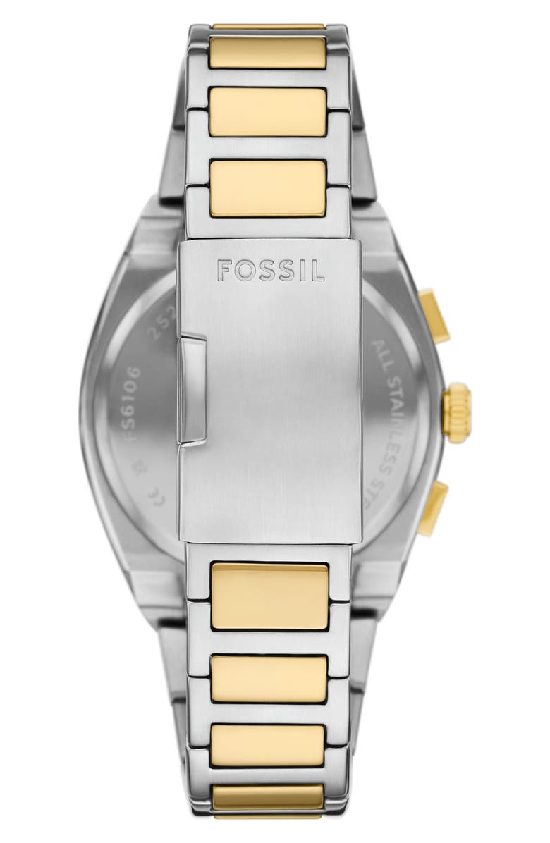 Fossil Everett Chronograph Bracelet Watch, 44mm, Alternate, color, Two Tone