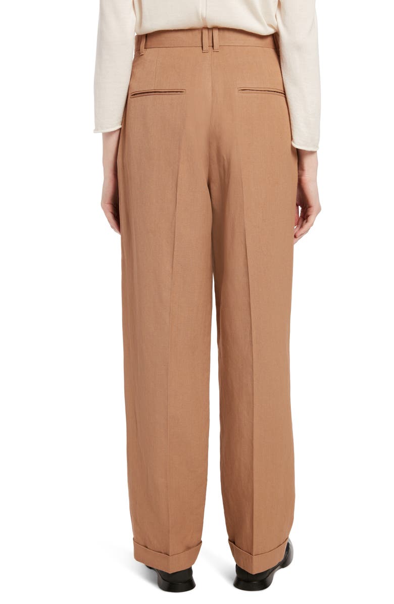 The Row Cassandra Silk & Linen Pants, Alternate, color,
